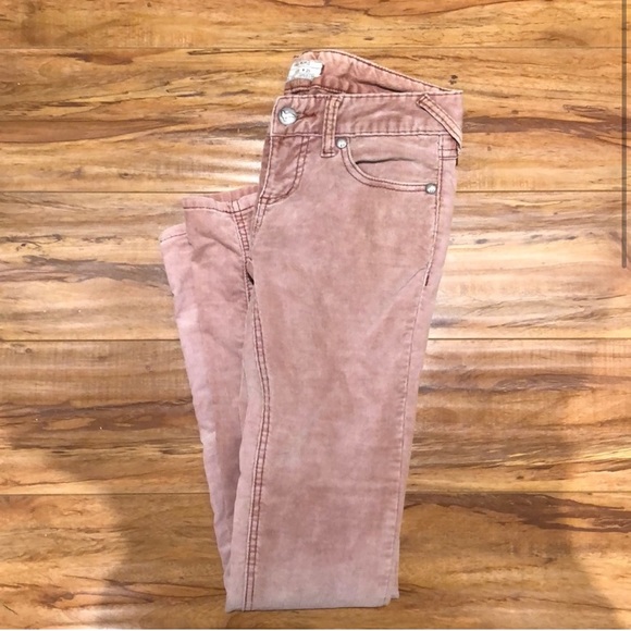 Dusty rose Free people corduroy skinny jeans - Picture 4 of 6